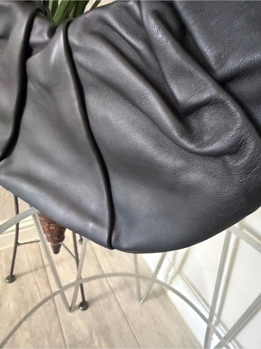 STAUD Moon Bag Black Leather Crescent Hobo Shoulder Bag
